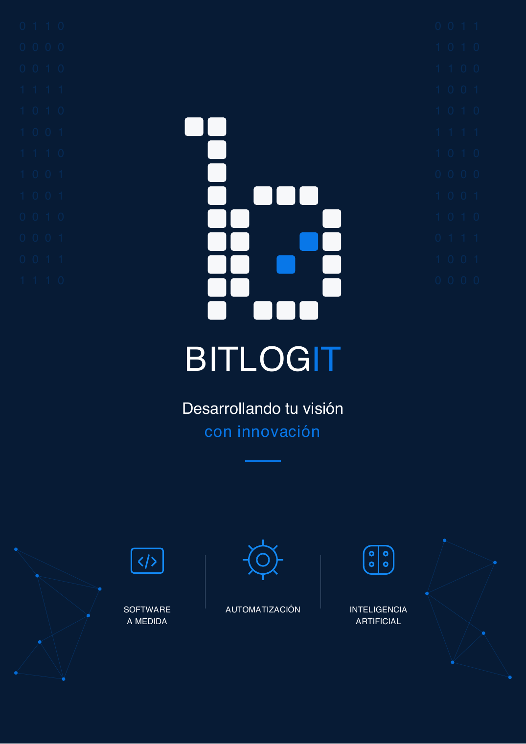 Portada del brochure corporativo de Bitlogit